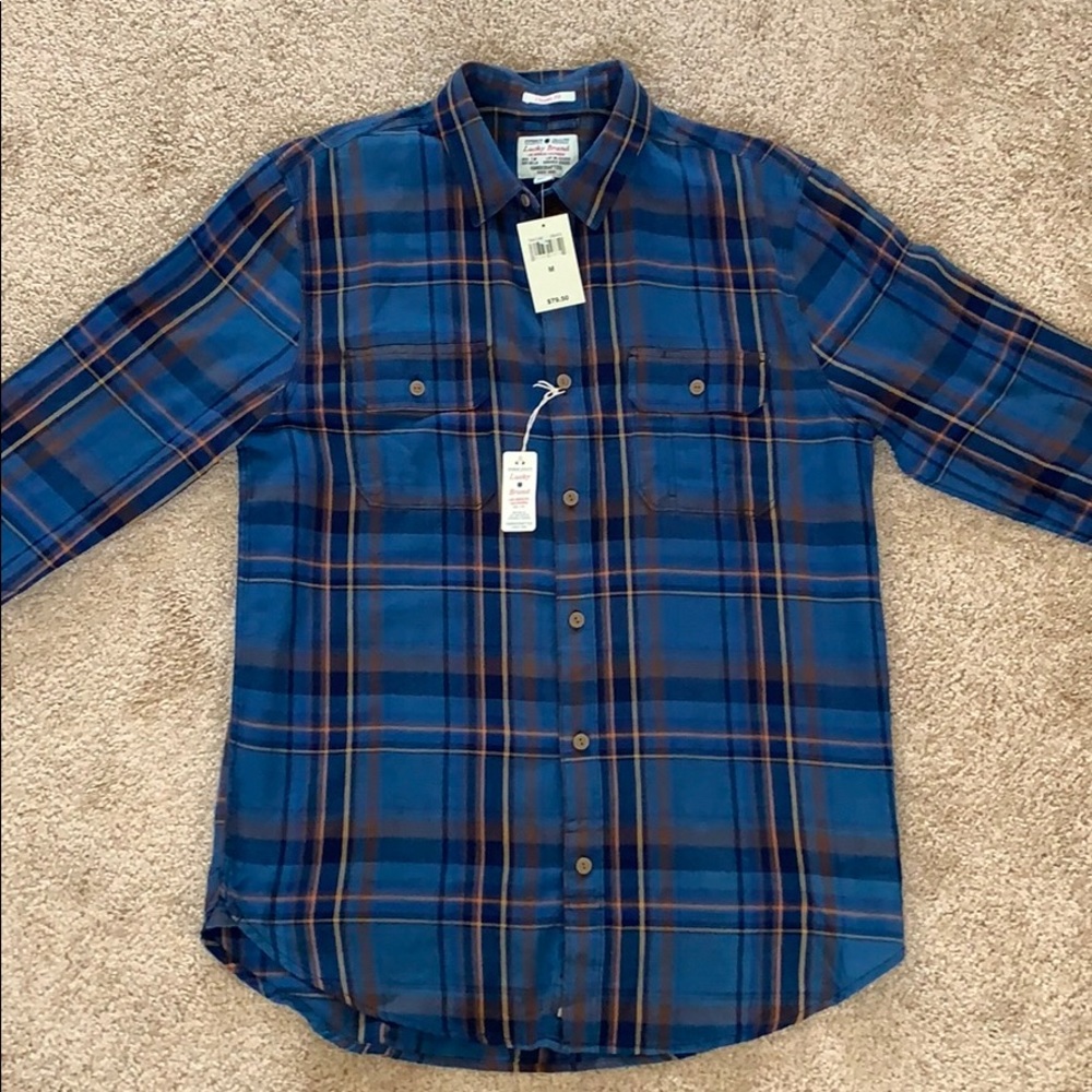 Lucky Brand Blue Plaid Shirt